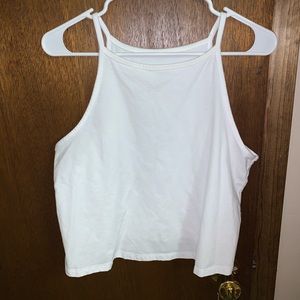 Torrid White Cropped Tank Top